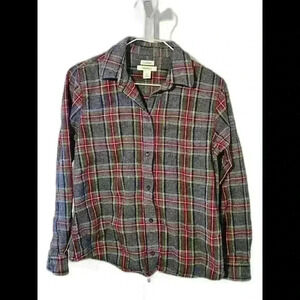 L.L.Bean Relaxed Fit Flannel Shirt - XS - Cozy and Stylish